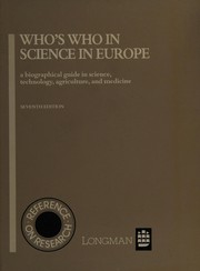Front cover of Who's who in science in Europe by Bruccoli