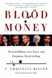 Front cover of Blood Money by T. Christian Miller