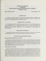Cover of $165,000,000 Massachusetts Bay Transportation Authority 1998 series A notes by Massachusetts Bay Transportation Authority