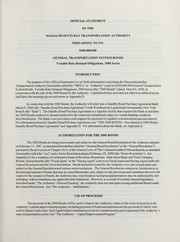 Front cover of $200,000,000 Massachusetts Bay Transportation Authority general transportation system bonds, variable rate demand obligations 2000 series by Massachusetts Bay Transportation Authority