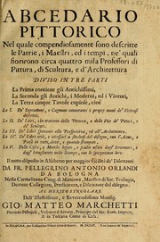 Front cover of Abcedario pittorico by Pellegrino Antonio Orlandi