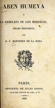 Front cover of Aben Humeya, o, La rebelión de los moriscos by Francisco Martínez de la Rosa
