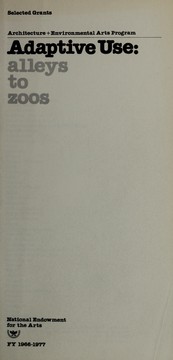 Front cover of Adaptive use by Architecture + Environmental Arts Program (National Endowment for the Arts)