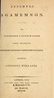 Front cover of Aeschyli Agamemnon ... Denuo recensuit ... by Aeschylus