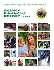 Front cover of Agency financial report Fiscal Year 2016 by United States. Department of the Interior