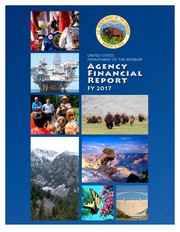 Front cover of Agency financial report Fiscal Year 2017 by United States. Department of the Interior