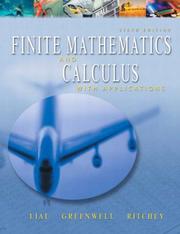 Front cover of Finite mathematics and calculus with applications by Margaret L. Lial