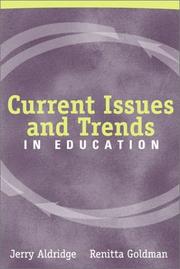 Cover of Current issues and trends in education by Jerry Aldridge