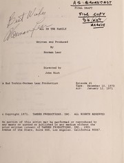 Cover of All in the family by Norman Lear