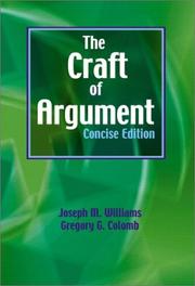 Front cover of The craft of argument by Joseph M. Williams