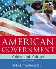 Front cover of American government by Neal R. Tannahill