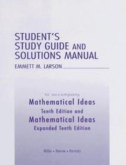 Front cover of Study guide and solution manual to accompany Mathematical ideas by Charles David Miller