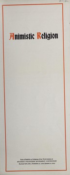 Front cover of Animistic religion by Student Volunteer Movement for Foreign Missions