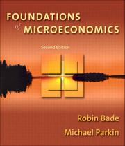 Front cover of Foundations of microeconomics by Robin Bade