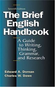 Cover of The brief English handbook by Edward A. Dornan