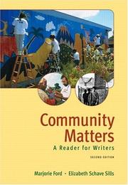 Cover of Community matters by Marjorie Ford
