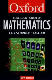 Front cover of The Concise Oxford Dictionary of Mathematics by Christopher Clapham