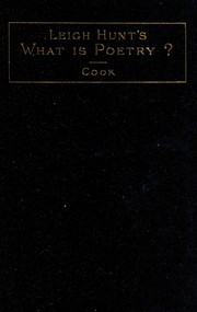 Front cover of An answer to the question 'what is poetry' by Leigh Hunt