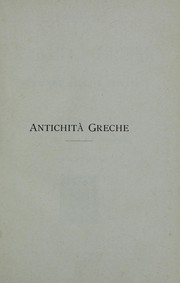 Cover of Antichità Greche by Vigilio Inama
