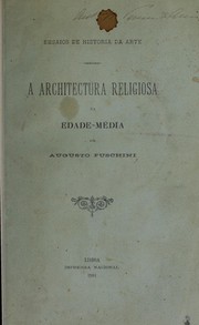 Front cover of A architectura religiosa na edade-média by Augusto Fuschini