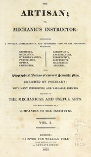 Front cover of The artisan; or, Mechanic's instructor by George G. Carey