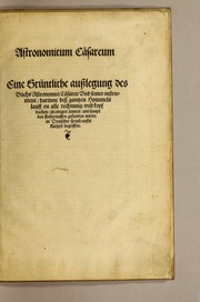 Front cover of Astronomicum cäsareum by Peter Apian