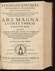 Front cover of Athanasii Kircheri Fuldensis Buchonii e Soc. Iesu presbyteri ... Ars magna lucis et vmbrae in decem libros digesta by Athanasius Kircher