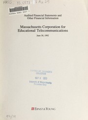 Front cover of Audited financial statements and other financial information by Massachusetts Corporation for Educational Telecommunications