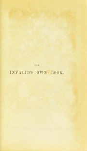 Front cover of The invalid's own book by Cust, Mary Anne Boode Lady