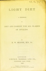 Cover of Light diet by H. W. Seager