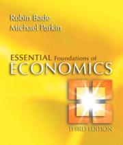 Front cover of Essentials Foundations of Economics by Robin Bade
