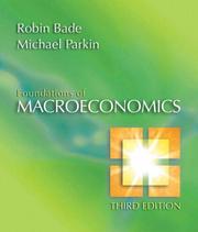 Front cover of Foundations of macroeconomics by Robin Bade