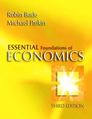 Front cover of Essential Foundations of Economics by Robin Bade