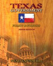 Front cover of Texas Government by Neal Tannahill