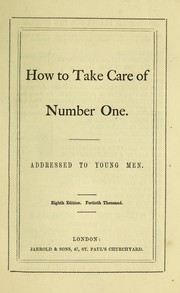 Front cover of How to take care of Number One by Unknown