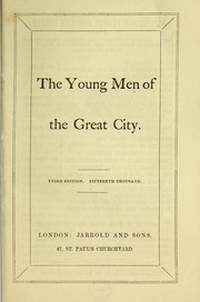 Front cover of The young men of the great city by Unknown