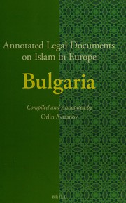 Front cover of Annotated legal documents on Islam in Europe by Orlin Avramov
