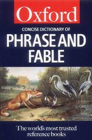 Front cover of The concise Oxford dictionary of phrase and fable by Elizabeth Knowles