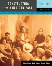 Front cover of Constructing the American Past, vol. 2: a sourcebook of a people's history by Elliot J. xzo Gorn