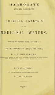 Front cover of Harrogate and its resources by August Wilhelm von Hofmann