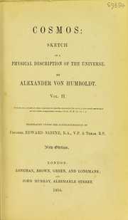 Front cover of Cosmos by Alexander von Humboldt