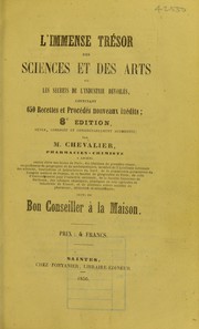 Front cover of L'immense trésor des sciences et des arts by Joseph Philippe Chevalier