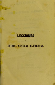 Cover of Lecciones de quimica general elemental by Auguste Cahours