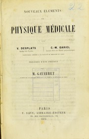 Front cover of Nouveaux éléments de physique médicale by V. Desplats