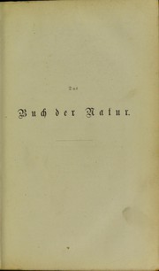 Front cover of Das Buch der Natur by Friedrich Schoedler