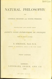 Cover of Natural philosophy for general readers and young persons by E. Atkinson