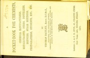 Front cover of A pocket-book for chemists ... by Bayley, Thomas