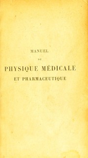 Front cover of Manuel de physique médicale et pharmaceutique by G. Patein