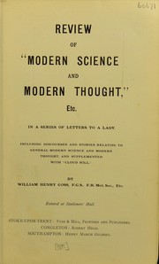 Front cover of Review of "Modern science and modern thought," etc. in a series of letters to a lady by William Henry Goss