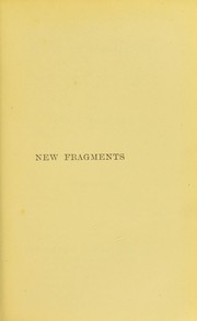 Front cover of New fragments by John Tyndall